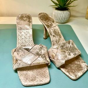 Vince Camuto Brelanie Heeled Sandal Golden Natural Size 10